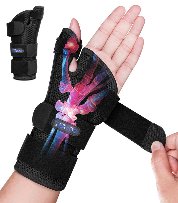 Thumb Splint-Wrist Brace with Thumb Support-Wrist Splint with Thumb Spica Splint for Arthritis,Sprains, Tendonitis,Ligament Injury,Carpal Tunnel,De Quervain's Tenosynovitis fit Women & Men(Left Hand)