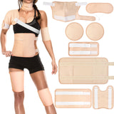 8Pcs Castor Oil Pack Wrap Kit Organic Cotton Liver Detox Pads Reusable Wrap Packs for Shoulder Neck Knee Thigh Arms Machine Washable