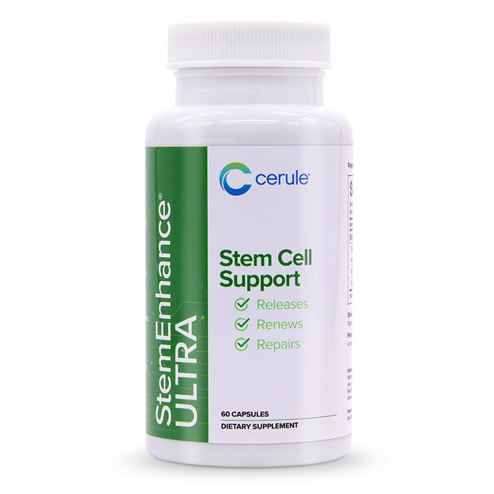 Cerule StemEnhance Ultra Stem Cell Support Supplement with Extracts from Freshwater Microalgae and Marine Macroalgae to Help Increase Circulating Adult Stem Cells and Promote Healing