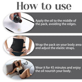 8pcs Castor Oil Pack Wrap, Reusable Castor Oil Organic Cotton Pack Liver Detox Insomnia Constipation and Inflammation for Neck Arms Waist Knee with Adjustable Elastic Strap