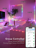 BrizLabs Smart Fairy String Lights, 66ft 200 LED WiFi Christmas Color Changing Fairy Lights App Control, Dimmable Christmas Lights, Christmas Multicolor Tree Party Lights Work with Alexa & Google