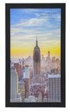 Frame Amo 11x20 Black Modern Picture or Poster Frame, 1 inch Wide Border, Smooth Wrap Finish, Acrylic Face