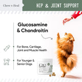 Chew + Heal All in 1 Dog Vitamin, 2PK - 240 Soft Chew Treats - Chewable Multivitamin with Probiotics, Digestive Enzymes, for Skin and Coat, Hip and Joint Support - Made in The USA