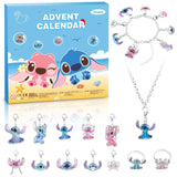 Myouth Advent Calendar 2024 Kids Christmas 24 Days Countdown Calendar with Bracelet, Necklace, Ring and Unique Cute Cartoon Charm Christmas Holiday Ornament Gift