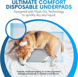 Healqu Disposable Underpads - Absorbent Incontinence Bed Pads for Adults, Kids, Elderly, and Pets - Fluid and Urine Bed Protection - Large, Thick, Fluff and Polymer Chux (24x36 Pack of 50)