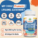 Liposomal Glutathione with Vitamin C - 2400mg, 60 Softgels