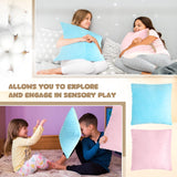 Kigley 2 Pcs Vibrating Pillow Pressure Activated Sensory Pillow for Kids 12 x 12 Massage Pillow with Textured Stimulation Bumps for Relieve Pain Stress Autistic Children Preschool Home (Blue, Pink)