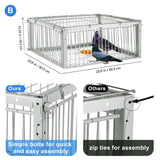 Pigeon Trap with Escape-Proof Design, Pigeon Cage with One-Way Entry, Ideal Pigeon Coop, Chicken and Bird Trap Cage, Portable & Easy Assembly, Unharmful Made of High-Strength Iron and Anti-Rust Paint