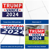 Probsin Trump Vance 2024 Yard Sign Double Sided 12" x 17" Red White Blue Trump Vance MAGA Signs Voted for Trump Vance Outdoor Decorations for Lawn, Garden, Window, Party Supplies