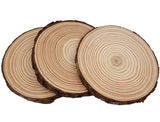 Unfinished Natural with Tree Bark Wood Slices 8 Pcs 5.5-6 inch Disc Coasters Wood Coaster Pieces Craft Wood kit Circles Crafts Christmas Ornaments DIY Crafts with Bark for Crafts Rustic Wedding