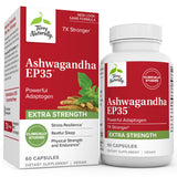 Terry Naturally Ashwagandha EP35 Extra Strength - 60 Capsules - Powerful Adaptogen - Non-GMO, Vegan - 60 Servings