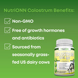 Colostrum - 1000mg - 120 Capsules - 30% IgG - Non-GMO US Dairy - First Milking Bovine Colostrum - Low Heat Processed - Great for GI Tract Health - Immune Support - Bone and Muscle Health