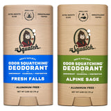 Dr. Squatch Natural Deodorant for Men – Odor-Squatching Men's Deodorant Aluminum Free - Alpine Sage + Fresh Falls (2.65 oz, 2 Pack)