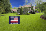 Vrogadso Anti Trump Yard Signs 2024 Yard Sign Pro-Biden Anti-Trump Sign Lawn Biden Trump Yard Sign with Yard Stake 12''x18'' Large