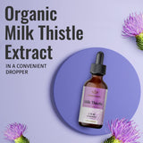 HERBAMAMA Milk Thistle Liquid Drops - Organic Milk Thistle Seed Tincture - Liver Detox - Milk Thistle Liquid Extract Supplement - Alcohol-Free - 2 fl oz