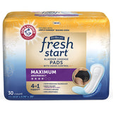 FitRight Fresh Start Postpartum and Incontinence Pads for Women, Maximum Absorbency (30 Count) Bladder Leakage Pads with The Odor-Control Power of ARM & Hammer (30 Count, Pack of 1)