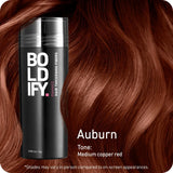 BOLDIFY Hair Fibers (28g) Fill In Fine and Thinning Hair for an Instantly Thicker & Fuller Look - Best Value & Superior Formula -14 Shades for Women & Men - AUBURN