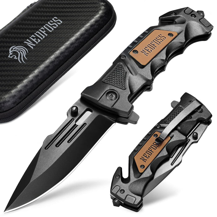 NedFoss Pocket Folding Knife DA75, 3 in 1 Pocket Knife Gifts for Men Women
