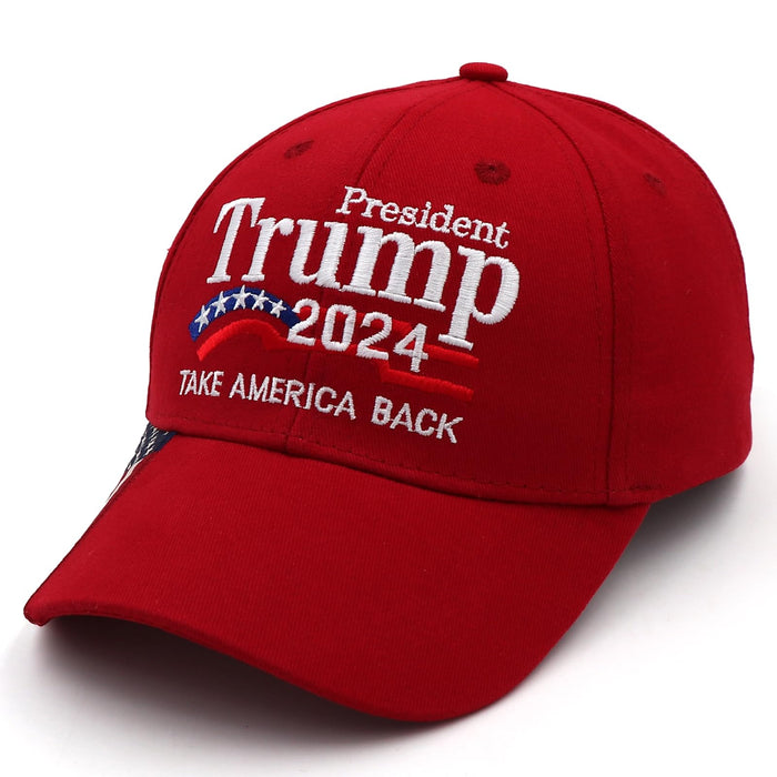 Trump Merchandise Trump Hat Donald Trump 2024 Hat Take America Back MAGA Hat USA Embroidery Adjustable Baseball Cap