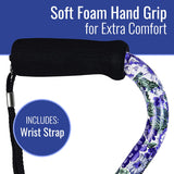 Briggs Offset Foam Grip, Offset Cane, Purple Flowers