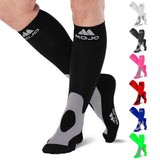 Mojo Compression Socks XX-Large Plus Size 20-30mmHg for Men & Women - Soft Breathable, Easy to get on. Graduated Support Socks Circulation - Black 2XL A601BL5