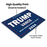 Trump 2024 Yard Sign, Trump Signs for Yard, 12" x 18" inches Double Sided with H-Metal Stake, Trump 2024 Signs for Yard, Maga Yard Sign, Trump Signs, Donald Trump Yard Sign, Trump Vance Lawn Sign