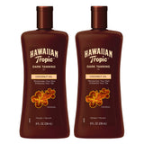 Hawaiian Tropic Dark Tanning Oil, 8oz | Moisturizing Body Oil, Tan Enhancer, Cocoa Butter Oil, Coconut Oil for Skin, Oxybenzone Free, 8oz each Twin Pack