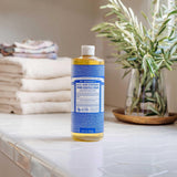 Dr. Bronner's Pure-Castile Liquid Soap- Made with Regenerative Organic Certified Oils- 18-in-1 Uses for Face, Body, Hand, Hair, Laundry & More- Vegan, Non-GMO- All Natural Body Wash- Peppermint,32oz