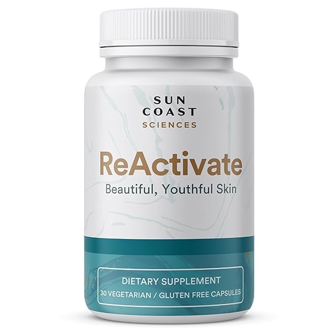 SUN COAST SCIENCES ReActivate for beautiful youthful skin 30 caps.  EXP. 09/2025