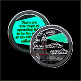 Lighthouse Sobriety Chip | Glow in The Dark Triplate AA Coin | Spreading Light Recovery Gift Medallion