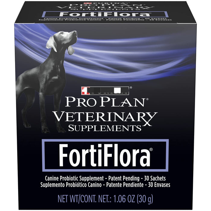 Probiotics for Dogs Compatible with FortiFlora , Pro Plan Veterinary Supplements Powder Probiotic Dog Supplement – 30 ct. Box (1 Pack)