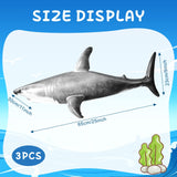 ILEISURELY 3PCS Inflatable Shark Pool Toys, 25 Inch Shark Party Decorations for Birthday Pool Christmas, Party Favors Supplies Gift for Kids Adults