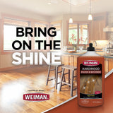 WELMAN Hardwood Floor Cleaner and Polish Restorer Combo - 2 Pack - High-Traffic Hardwood Floor, Natural Shine, Removes Scratches, Leaves Protective Layer
