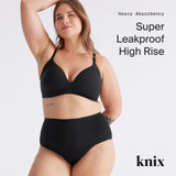 KNIX Super Leakproof High Rise Underwear - Period and Incontinence Underwear for Women - Black, Medium (3 Pack)