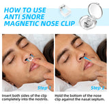 Anti Snoring Devices, Silicone Magnetic Anti Snoring Nose Clip, 6PCS Snore Stopper, Effective to Stop Snoring, Quieter Restful Sleep (White)