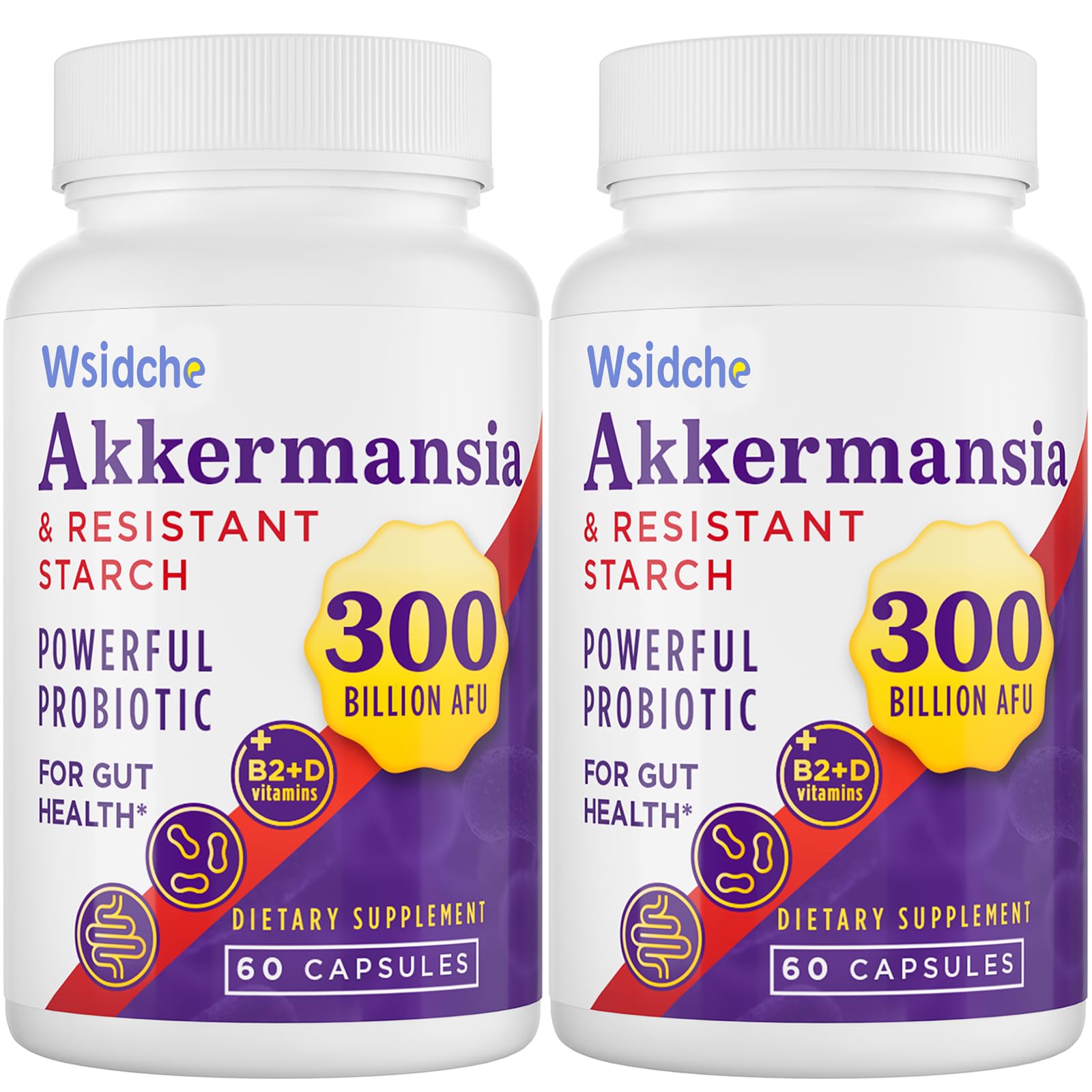Nutri Akkermansia GLP-1 1 Billion AFU Triple Action Gut Support - GLP-1 Boosting -- 60 Capsules