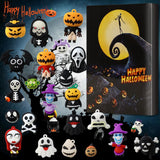 Halloween Advent Calendar 2024, 24 Day Halloween Countdown Calendar, Contains 24 Gifts Dolls, Nightmare Before Christmas Advent Calendar, Scary Halloween Doll Collectible Horror Figures Gift (Halloween B)