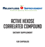 Relentless Improvement Active Hexose Correlated Compound Natural Immune Support Mushroom Extract 120 Count