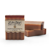 Indigo Wild Zum Bar Goat's Milk Soap - Mother's Day Gift - Frankincense and Myrrh - 3 oz (3 Pack)