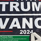 Trump Vance 2024 Flags 3x5 Outdoor Double Sided- Donald Trump Flags Made In USA 3 Ply Heavy Duty with 2 Brass Grommets for Outside Oudoor