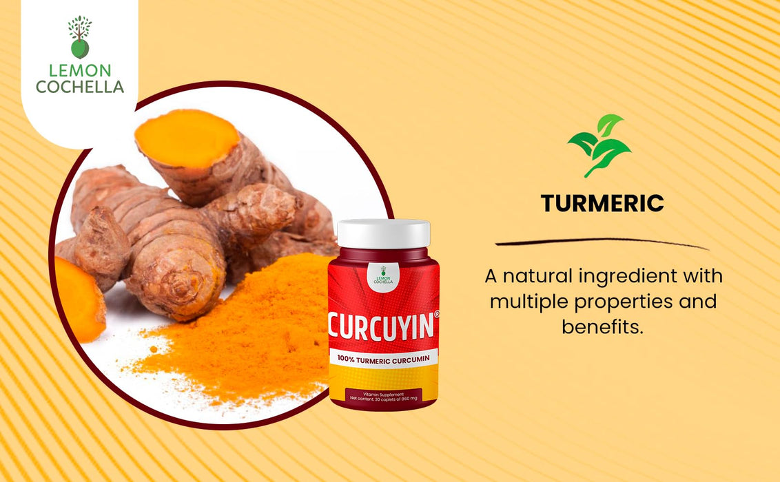 Curcuyin Vitamin Supplement 100% Natural Turmeric 30 Caps (One Month Supply)