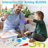 10 in 1 Electric STEM Toys for 4 5 6 7 8+ Year Old Boy Girl Birthday Gifts Educational Building Toys for Kids Ages 4-8 5-7 6-8 Stem Activities Construction Toy for Boys 4-6 8-10 Christmas Idea Gift