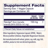 Healthy Origins TEAVIGO, Green Tea Extract, 94% EGCG, 150 mg - Green Tea Extract Capsules from Camellia Sinensis - Vegan, Non-GMO & Gluten-Free Antioxidant Supplement - 60 Veggie Capsules