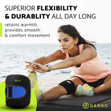 GARNO Knee Brace for Men and Women, Adjustable Neoprene Stabilizer for Meniscus Tear, Arthritis, Tendonitis, MCL, ACL, Pain Relief & Recovery, Tendon Support Strap for Running (Small/Medium Size)