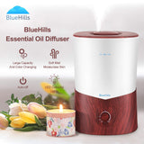 BlueHills Premium 3000 ML XL Essential Oil Diffuser Aroma Humidifier 3 Liter Big 3L Capacity Huge Size Plant Baby Living Room Home Decor Dark Wood Grain 3L-K3