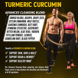 30 in 1 Turmeric Curcumin + Ginger Capsules, 95% Curcuminoids, Equivalent to 20000mg, with Ginger, Ginseng, Bromelain, Moringa, Black Pepper, Joint & Absorption Support - 120 Capsules