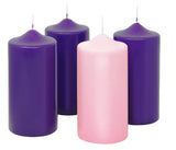 Pillar Pillar Advent Candle Set of 4 - Advent Pillar Candles - Made in The USA - Advent Candles for Advent Wreaths and Advent Rings Candle Holder- Premium Hand Dipped Drip-Less Candles