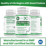 GENEX Spermidine Supplement (60 Vegan Capsules)-10mg of Spermidine from Wheat Germ Extract, Autophagy Supplement for Healthy Aging & Cell Renewal, Non-GMO, Gluten-Free