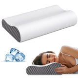 Neck Pillow Cervical Pillow for Pain Relief, Contour Memory Foam Pillows Ergonomic Pillow for Sleeping Bed Pillow Neck Support with Cooling Pillowcase Orthopedic Pillow for Side Back Stomach Sleepers