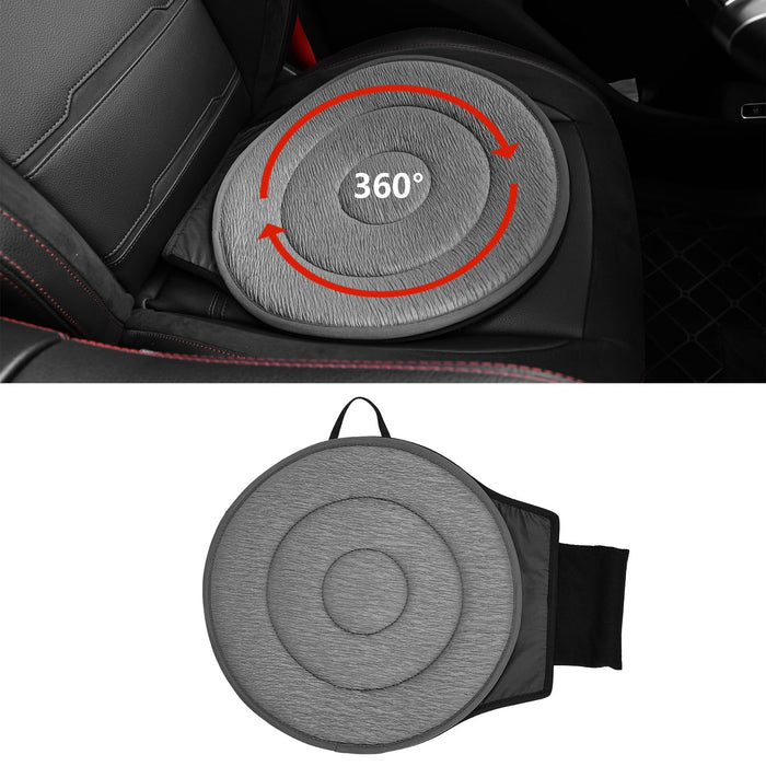 Autotechnx Soft 360 Rotating Seat Cushion for Car Non Slip Swivel Seat Cushion for Car for Elderly Support Gray Office Chair Comfortable Ergonomic Design Odorless Rotating Car Seat 360 for Pregnant